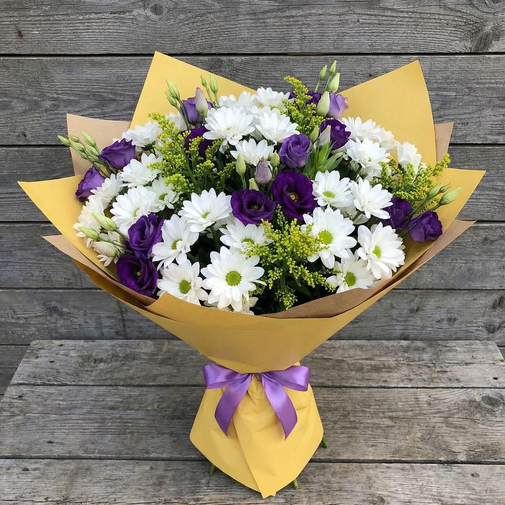 Букет цветов из: Ирисы, Хризантемы и Ромашки в Викулово
