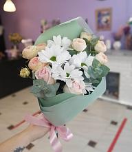 Букет милый в Викулово Букет цветов из: Хризантемы и Розы в Викулово