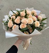 Букет Кремовые розы Латте в Викулово