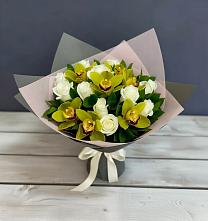 Букет цветов из:  Орхидеи и Розы в Викулово