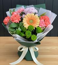 Букет цветов из:  Гвоздики, Розы, Герберы и Хризантемы в Викулово