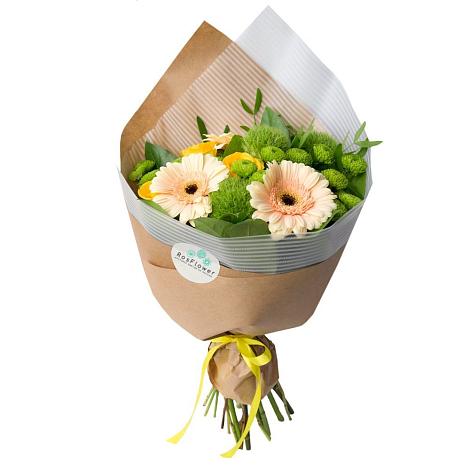 Букет цветов из: Герберы, Розы и Хризантемы в Викулово