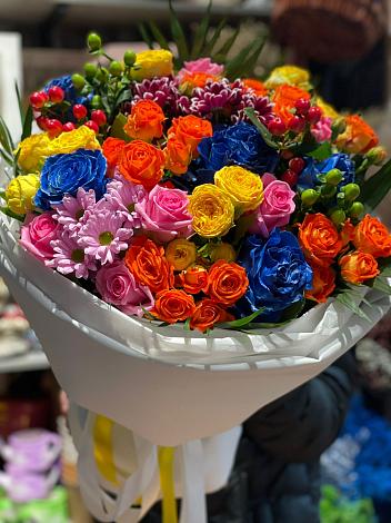 Букет цветов из: Розы и Хризантемы в Викулово