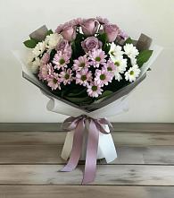 Букет цветов из:  Хризантемы и Розы в Викулово