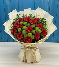 Букет цветов из:  Розы и Хризантемы в Викулово