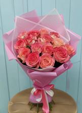 Букет 15 Розовых роз Равель в Викулово