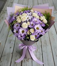 Букет цветов из:  Хризантемы и Розы в Викулово